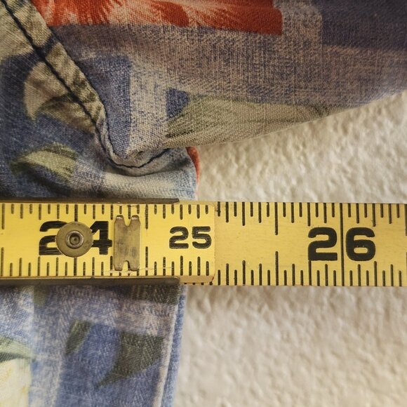 Tommy Bahama Shirt Mens XL Blue Silk Floral Hawaiian Original Fit Camp Casual - Picture 11 of 11